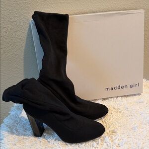 Madden Girl Black Heeled Boots